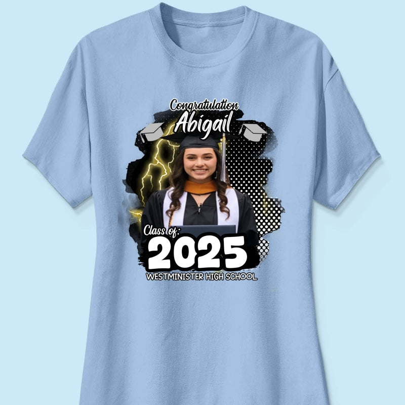 Personalized Congratulations Graduation Family Matching Shirt, Eco-Friendly Print Type, 100% Cotton Shirt