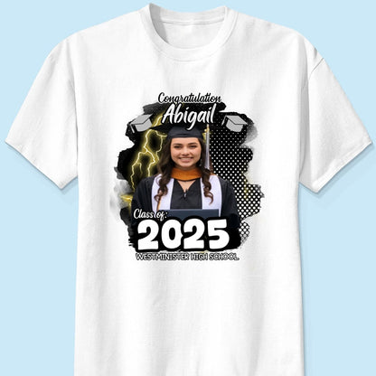 Personalized Congratulations Graduation Family Matching Shirt, Eco-Friendly Print Type, 100% Cotton Shirt