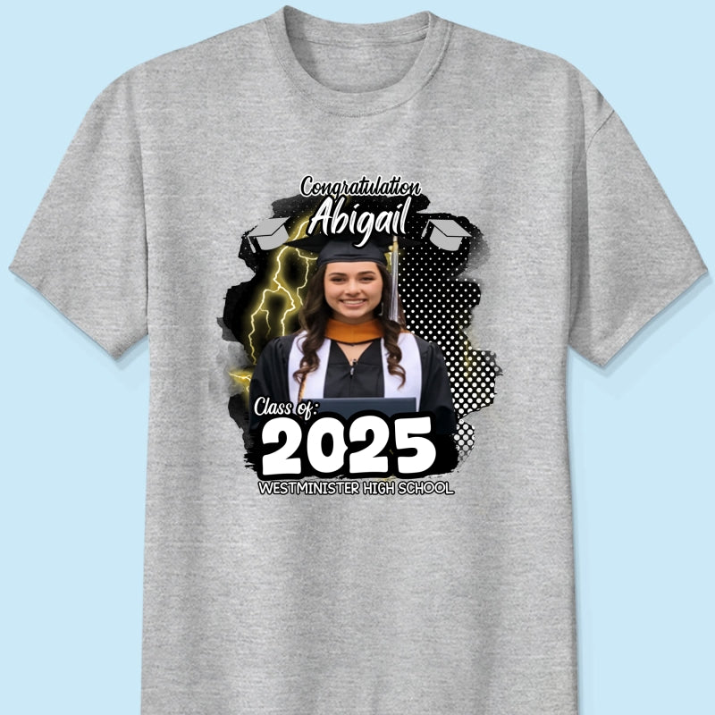 Personalized Congratulations Graduation Family Matching Shirt, Eco-Friendly Print Type, 100% Cotton Shirt