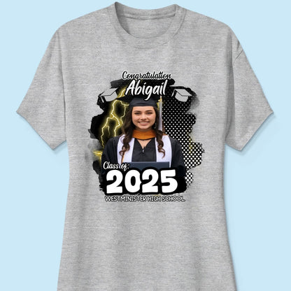 Personalized Congratulations Graduation Family Matching Shirt, Eco-Friendly Print Type, 100% Cotton Shirt