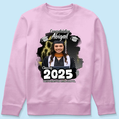 Personalized Congratulations Graduation Family Matching Shirt, Eco-Friendly Print Type, 100% Cotton Shirt