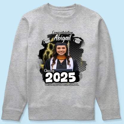 Personalized Congratulations Graduation Family Matching Shirt, Eco-Friendly Print Type, 100% Cotton Shirt