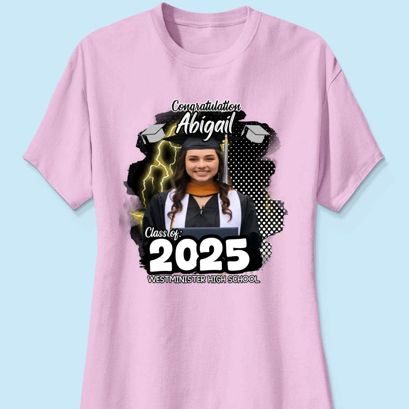 Personalized Congratulations Graduation Family Matching Shirt, Eco-Friendly Print Type, 100% Cotton Shirt