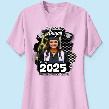 Personalized Congratulations Graduation Family Matching Shirt, Eco-Friendly Print Type, 100% Cotton Shirt