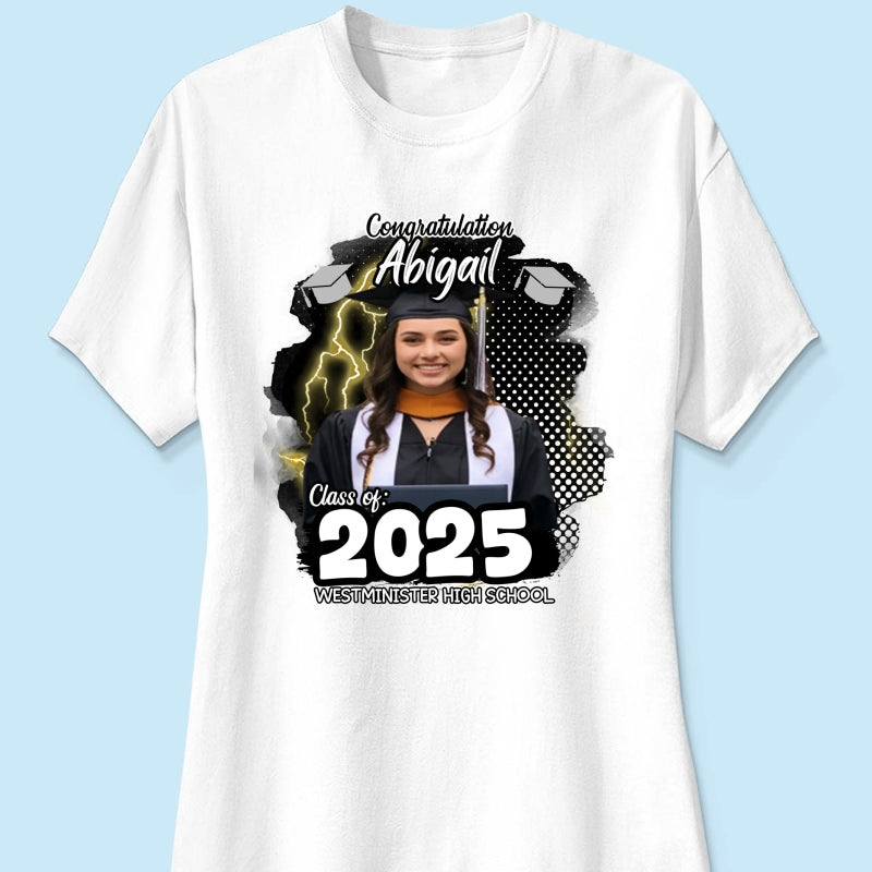 Personalized Congratulations Graduation Family Matching Shirt, Eco-Friendly Print Type, 100% Cotton Shirt