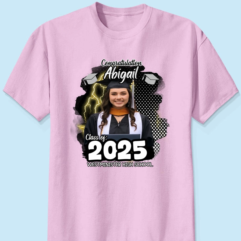 Personalized Congratulations Graduation Family Matching Shirt, Eco-Friendly Print Type, 100% Cotton Shirt