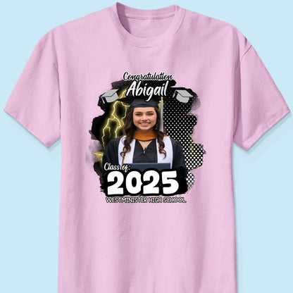 Personalized Congratulations Graduation Family Matching Shirt, Eco-Friendly Print Type, 100% Cotton Shirt