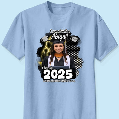 Personalized Congratulations Graduation Family Matching Shirt, Eco-Friendly Print Type, 100% Cotton Shirt