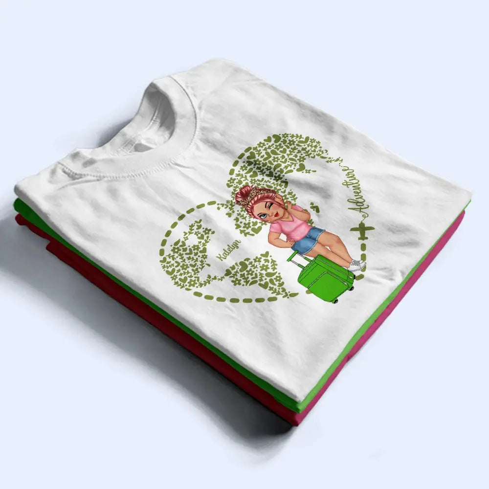 Adventure Awaits Floral World - Personalized T Shirt Shirts & Tops The Next Custom Gift