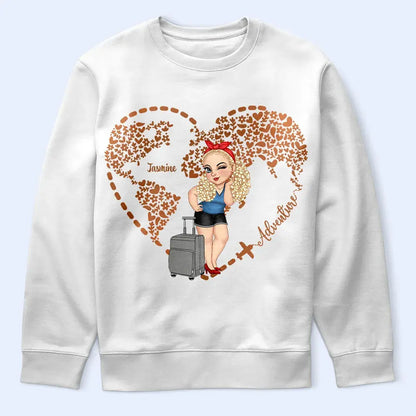 Adventure Awaits Floral World - Personalized T Shirt Shirts & Tops The Next Custom Gift