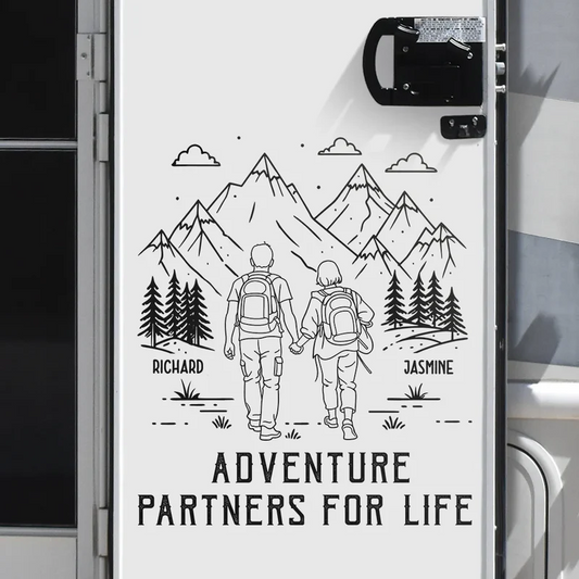 Adventure Partners For Life - Personalized Decor Decal