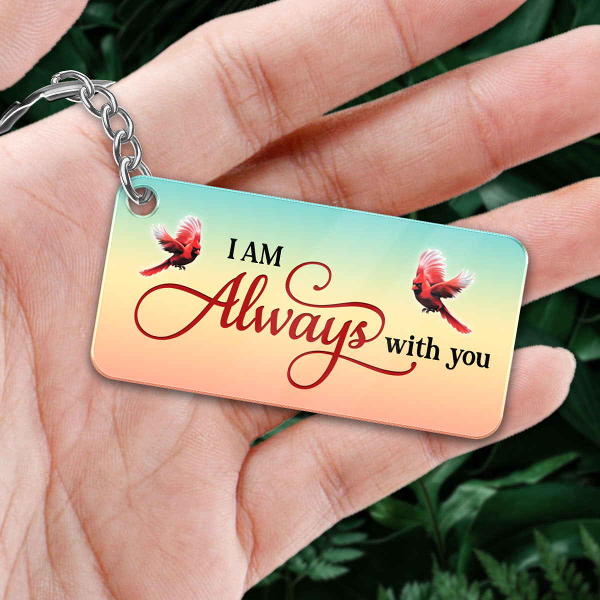 Beach Landscape Always With You Whole Family Memorial Remembrance Gift Personalized Acrylic Keychain