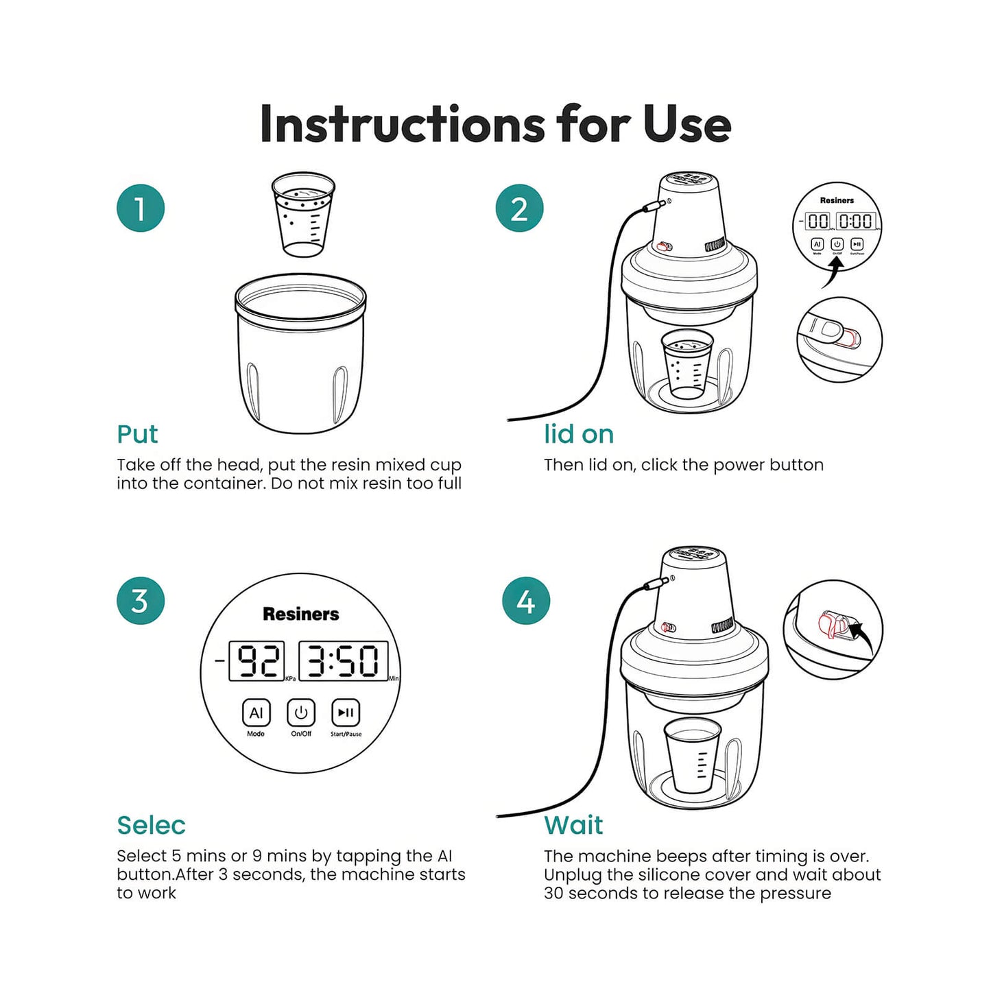 Resiners® AirLess Bubble Removal Machine