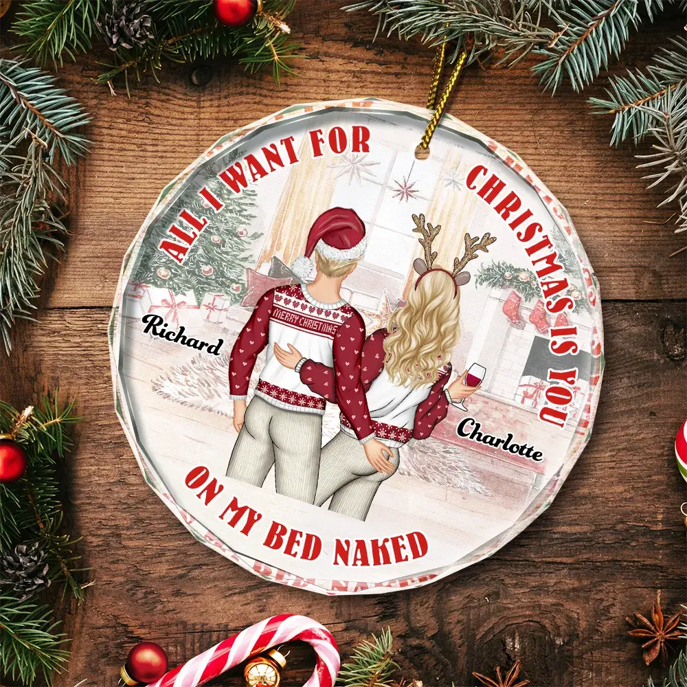 All I Want For Christmas Is You Couples - Personalized Circle Acrylic Ornament ornament The Next Custom Gift