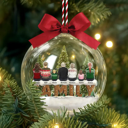 All Hearts Come Home For Christmas - Personalized 3D Acrylic Ball Ornament