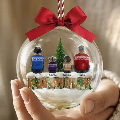All Hearts Come Home For Christmas - Personalized 3D Acrylic Ball Ornament