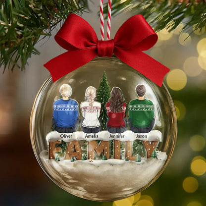 All Hearts Come Home For Christmas - Personalized 3D Acrylic Ball Ornament