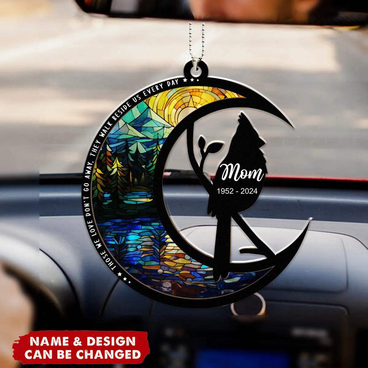 Although You Cannot See Me I'm Always With You - Personalized Car Ornament Hanging Suncatcher Ornament The Next Custom Gift