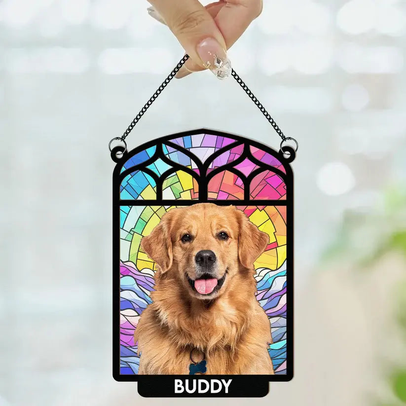 Always Be In Our Hearts - Personalized Window Hanging Suncatcher Ornament Hanging Suncatcher Ornament The Next Custom Gift