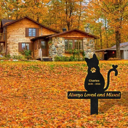 Always Loved And Missed Cat Memorial Garden Stake Metal Sign The Next Custom Gift