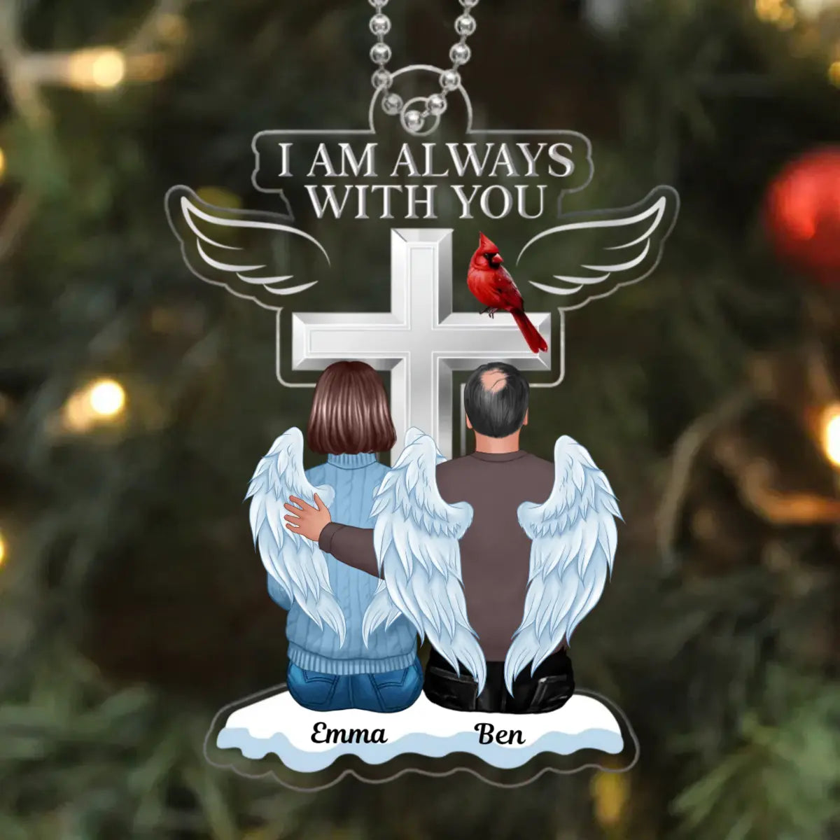 Always With You Family Memorial Keepsake Personalized Acrylic Ornament ornament The Next Custom Gift