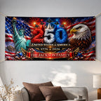 America 250th Anniversary Family Name - Personalized Horizontal Banner