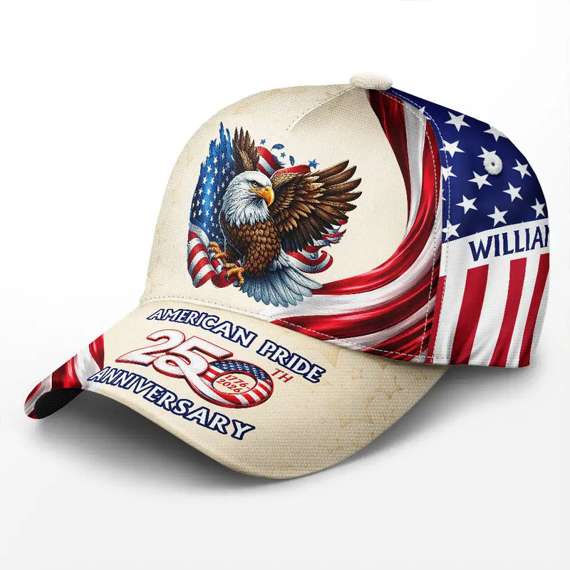 America 250th Anniversary US Pride Patriotic Eagle - Personalized Classic Cap