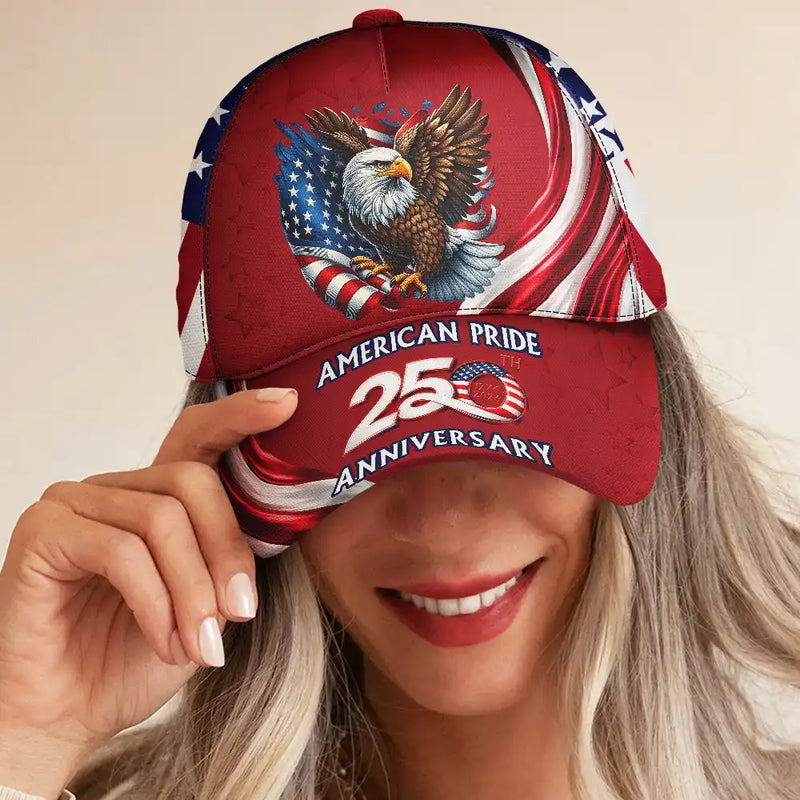 America 250th Anniversary US Pride Patriotic Eagle - Personalized Classic Cap