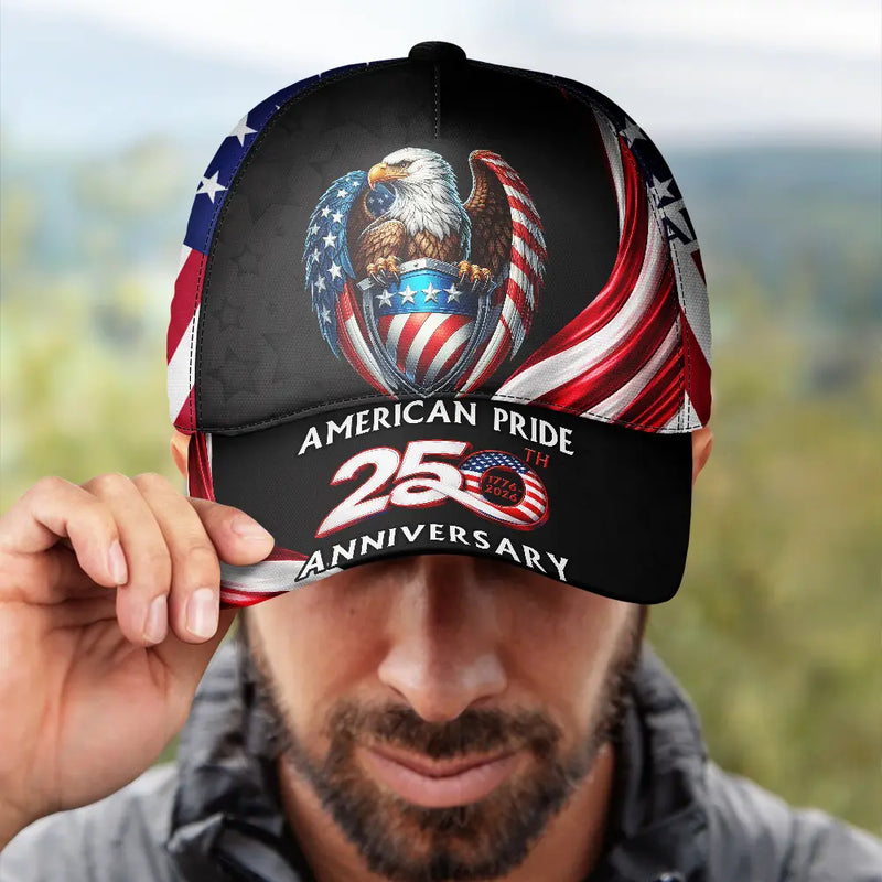 America 250th Anniversary US Pride Patriotic Eagle - Personalized Classic Cap