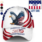 America 250th Anniversary US Pride Patriotic Eagle - Personalized Classic Cap