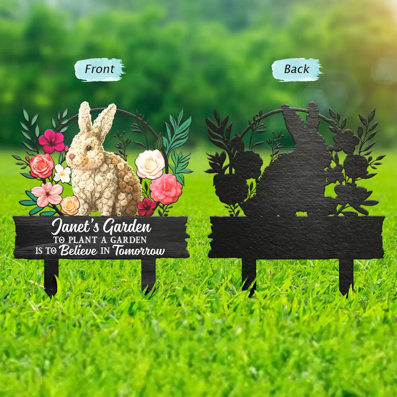 And Into The Garden I Go To Lose My Mind - Personalized Metal Garden Stake