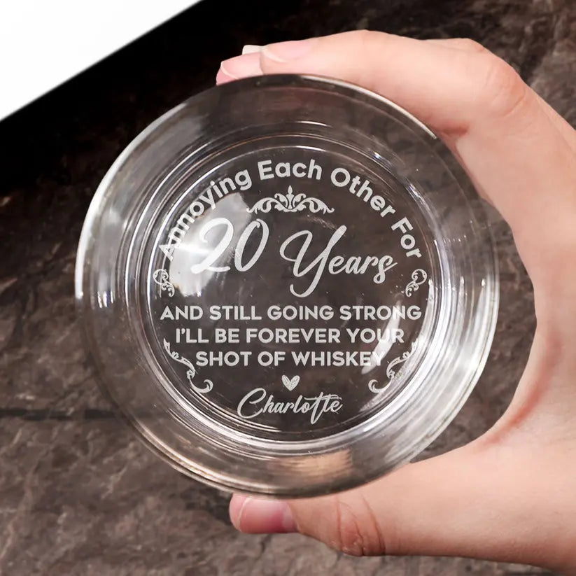 Annoying Each Other For Years & Still Going Strong - Personalized Engraved Whiskey Glass Whiskey Glass The Next Custom Gift