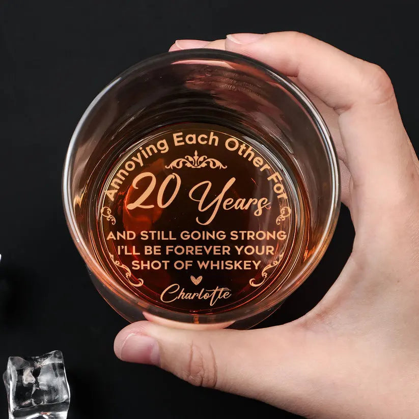 Annoying Each Other For Years & Still Going Strong - Personalized Engraved Whiskey Glass Whiskey Glass The Next Custom Gift