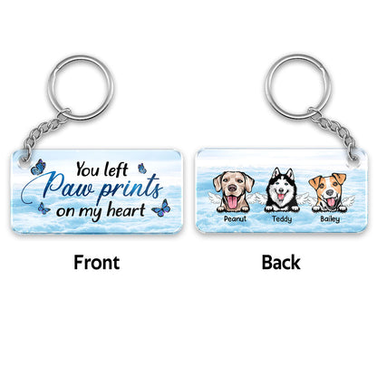 Peeking Dogs Cats Pet Memorial Remembrance Gift Personalized Acrylic Keychain