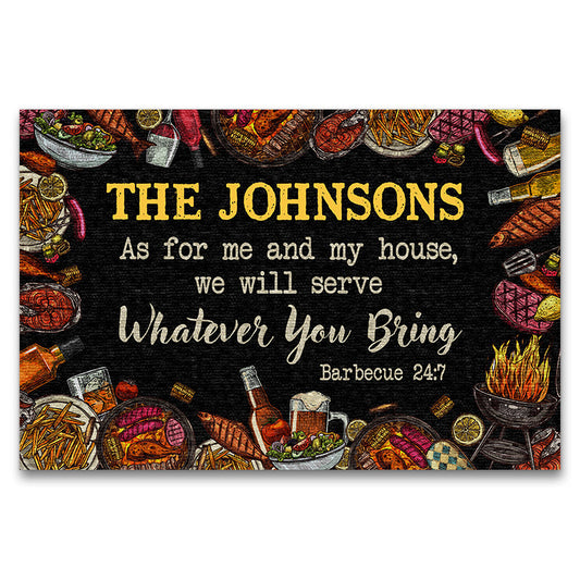 As For Me And My House Grilling BBQ Home Decor - Personalized Custom Doormat