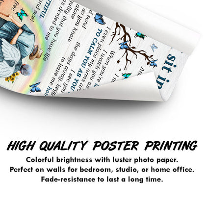 As I Sit In Heaven Old Couple - Memorial Gift - Personalized Custom Poster