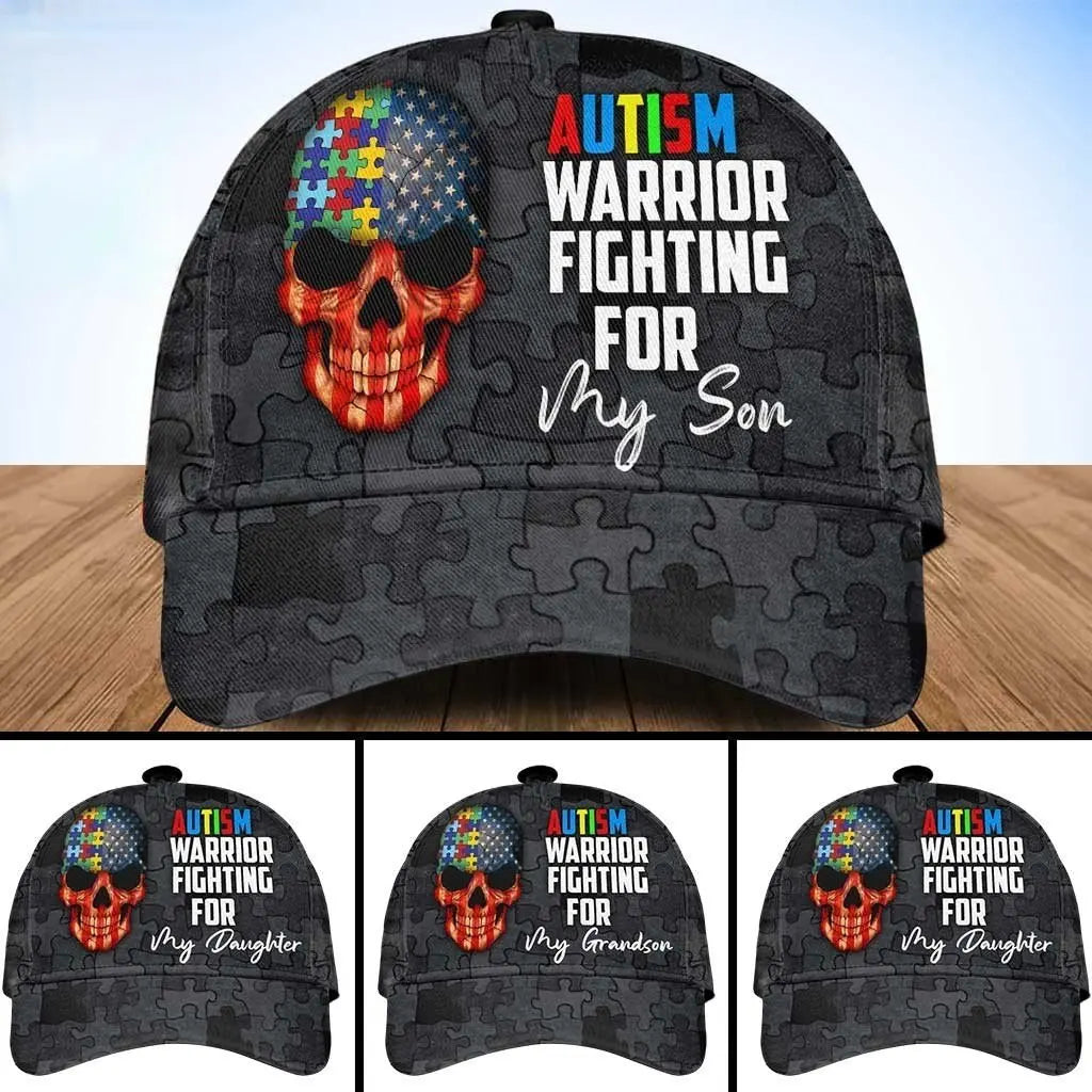 Autism - Autism Warrior Fight For My Son - Personalized Classic Cap Hat The Next Custom Gift