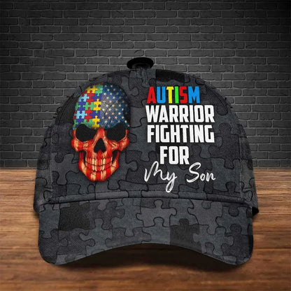 Autism - Autism Warrior Fight For My Son - Personalized Classic Cap Hat The Next Custom Gift