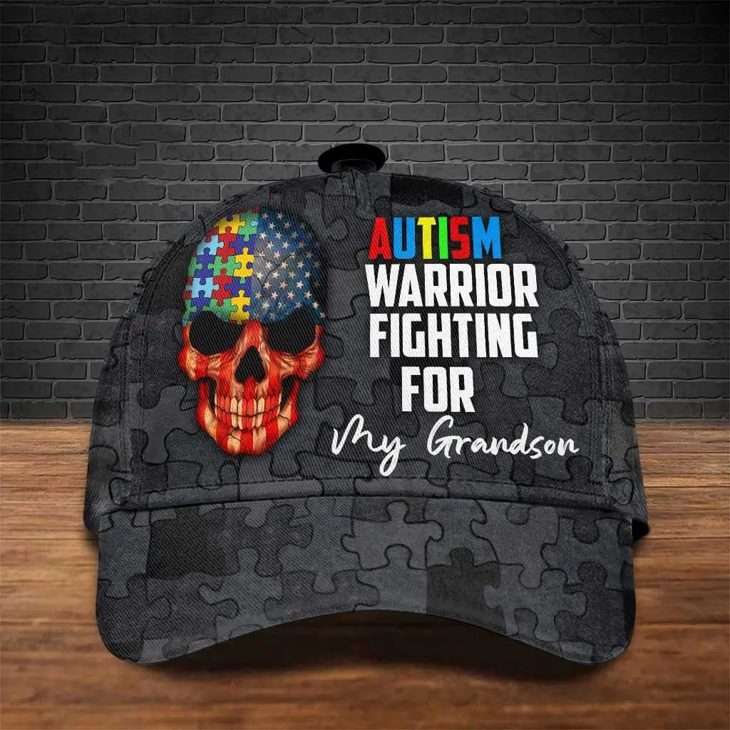 Autism - Autism Warrior Fight For My Son - Personalized Classic Cap Hat The Next Custom Gift