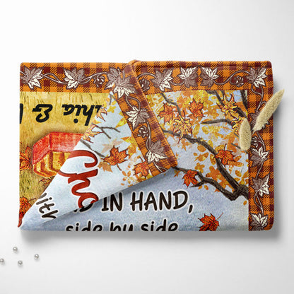 Autumn Flannel Couple I Choose You - Personalized Custom Blanket