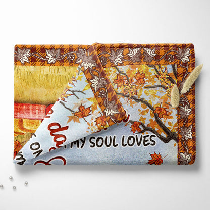 Autumn Flannel Couple The Day I Met You - Personalized Custom Blanket