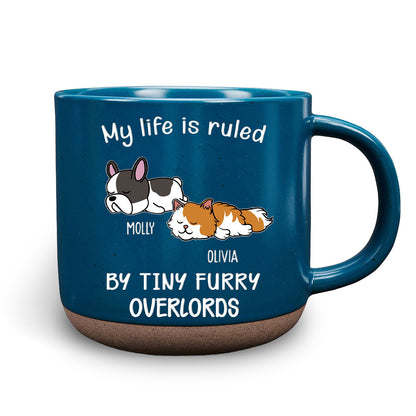 Ruled By Tiny Furry Overlords Ver Pet - Personalized Custom Pottery Mug