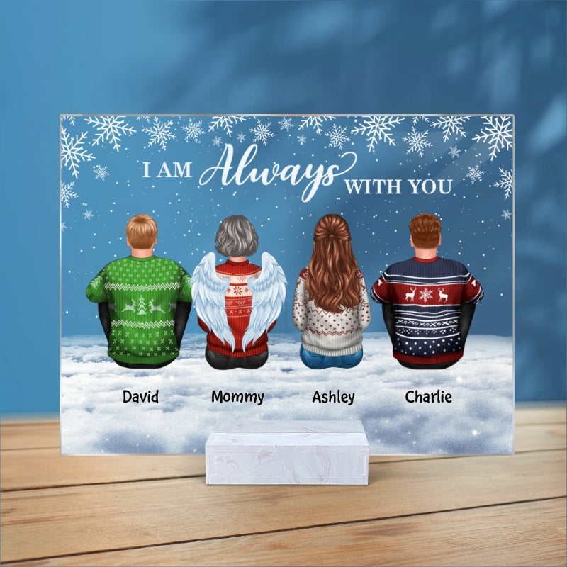 Snow Sky Always With You Family Memorial Remembrance Christmas Gift Personalized Acrylic Plaque