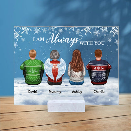 Snow Sky Always With You Family Memorial Remembrance Christmas Gift Personalized Acrylic Plaque