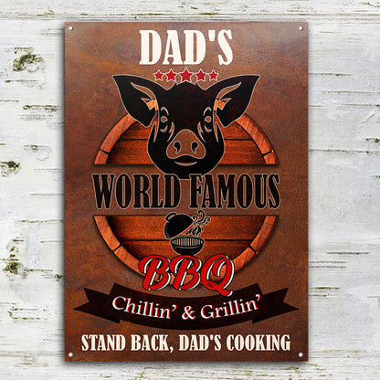 BBQ Grilling Stand Back Customized Classic Metal Signs