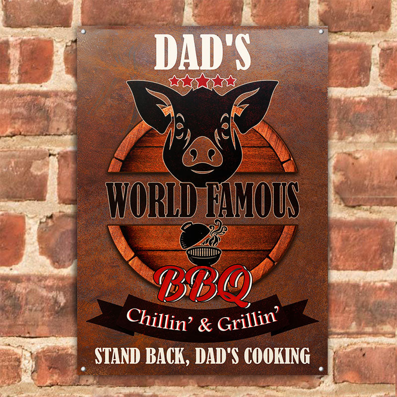 BBQ Grilling Stand Back Customized Classic Metal Signs