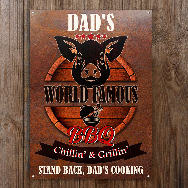 BBQ Grilling Stand Back Customized Classic Metal Signs