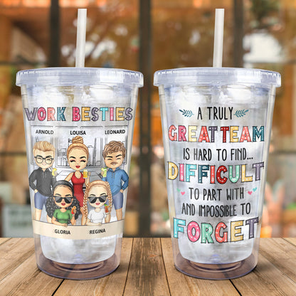 You Are The Reason I Don't Punch People At Work Colorful - Funny, Anniversary, Birthday Gifts For Colleagues, Coworker, Besties - Personalized Acrylic Insulated Tumbler With Straw