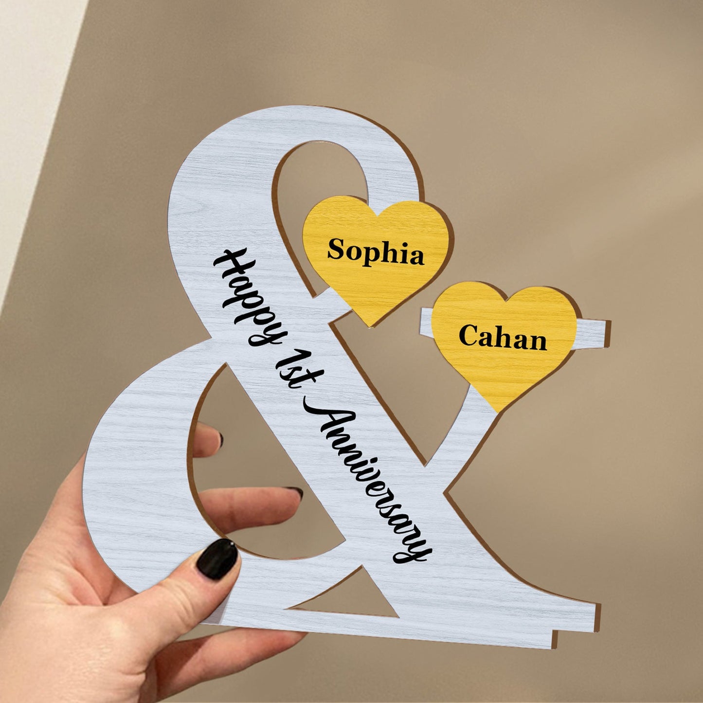 Together We Have Everything - Gift For Spouse, Husband, Wife, Couple, Family - Personalized Custom Shaped 2-Layered Wooden Plaque