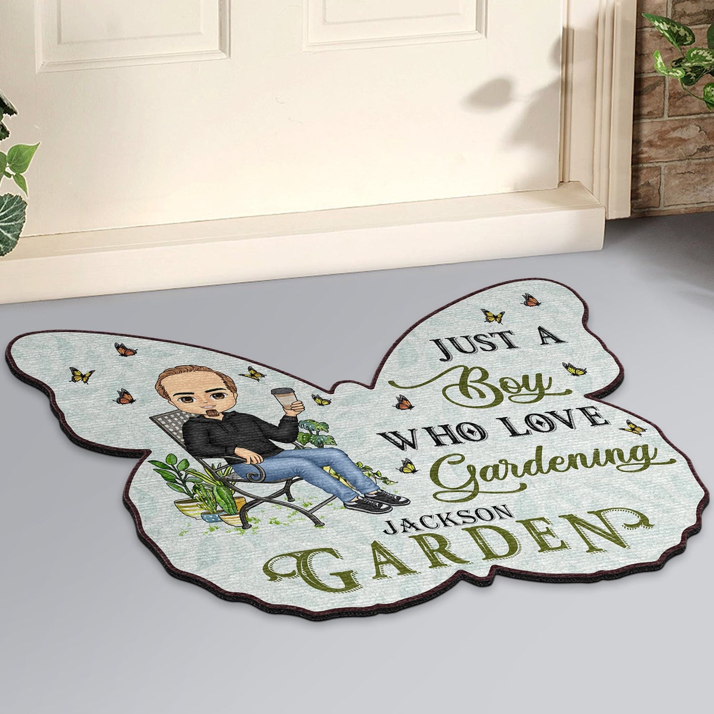 And Into The Garden I Go To - Gift For Garden Lovers - Personalized Custom Shaped Doormat